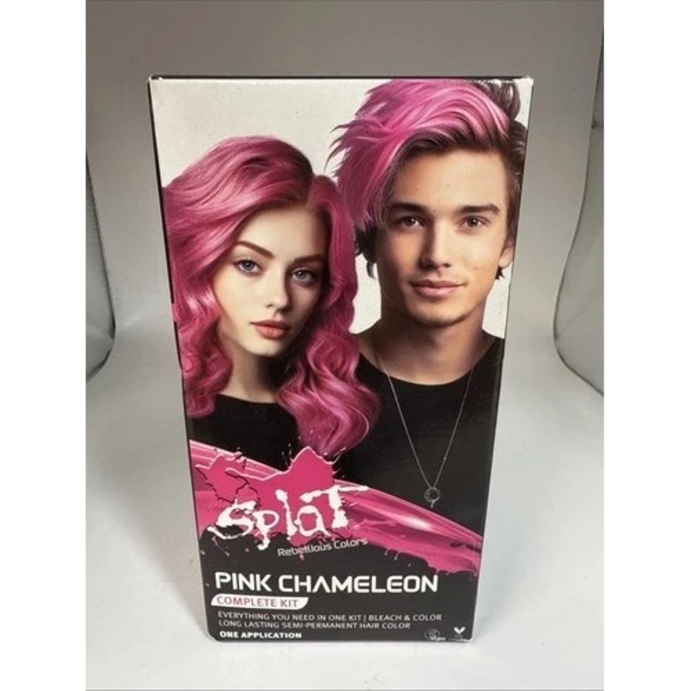 Splat | Complete Kit | Hair Dye | Semi-Permanent | Long Lasting | Pink Chameleon